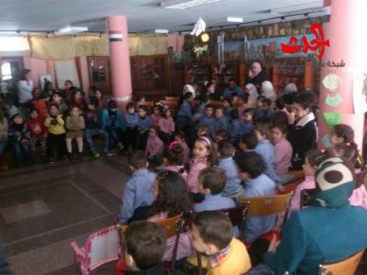 حفل للأطفال بمناسبة عيد الأم في قسم الأطفال بمديرية ثقافة حمص