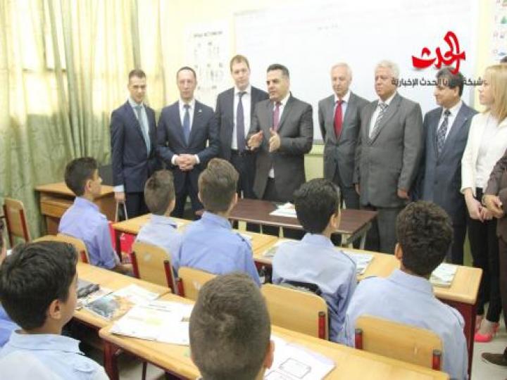 وزير التربية يتفقد سير العملية التدريسية لمادة اللغة الروسية في بعض مدارس دمشق