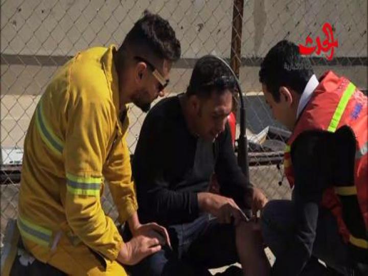 بالصور...عمرو مصطفى يتعرض لاصابة خطيرة في مقلب رامز يلعب بالنار !