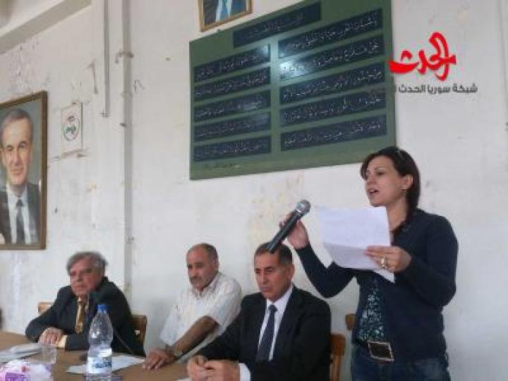 محاضرة في شعبة التربية بحمص من وحي انتصارات حرب تشرين 