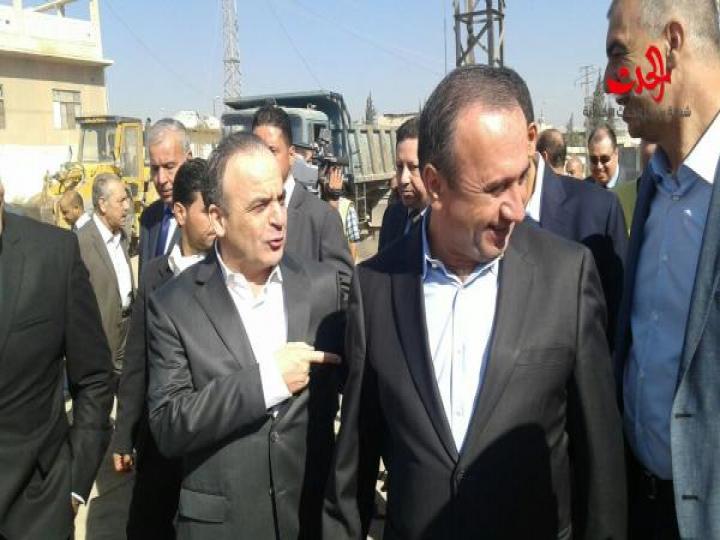 برئاسة المهندس خميس وفد حكومي يتفقد المنطقة الصناعية بمزرعة فضلون بريف دمشق