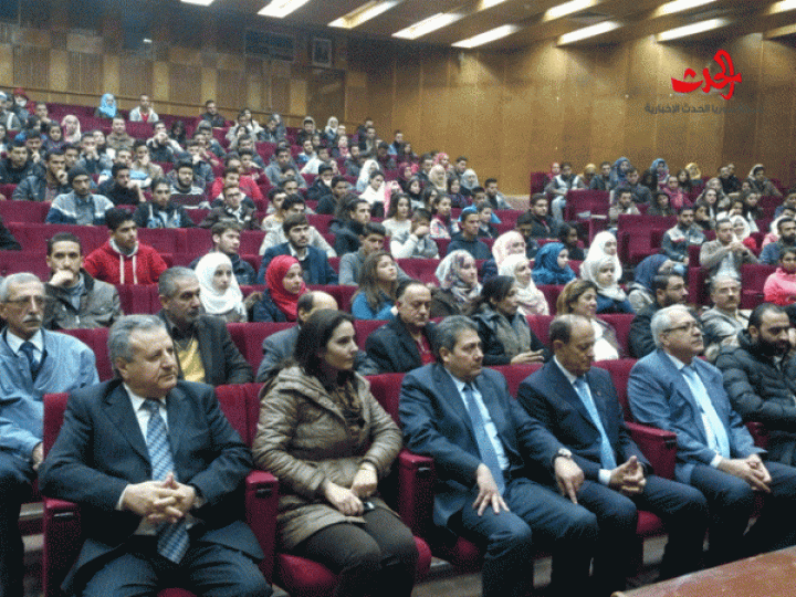 لقاءا تفاعليا بين فرع جامعة البعث لحزب البعث مع طلاب السنة الأولى لبعض الكليات 