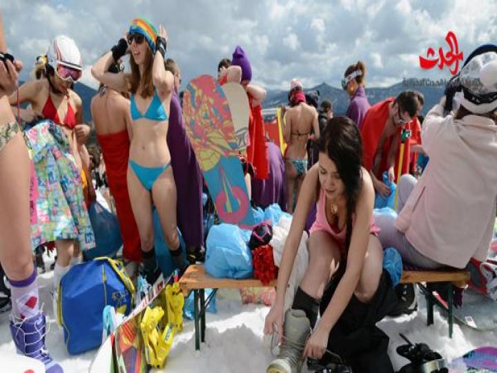 صور...فتيات جميلات يفتتحن موسم التزلج على الجليد