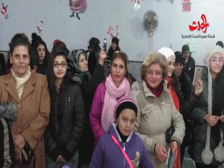 الإحتفالات بمناسبة عيد الميلاد ورأس السنة في كنيسة ام النور بحي الأرمن بحمص 