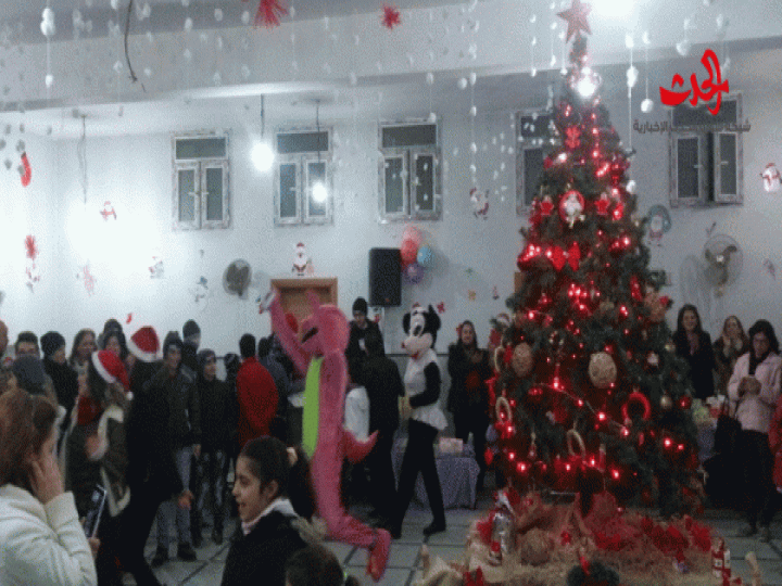 الإحتفالات بمناسبة عيد الميلاد ورأس السنة في كنيسة ام النور بحي الأرمن بحمص 
