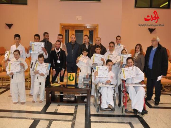 للمرة الأولى في تاريخ الرياضة السورية الحزام الأصفر لذوي الاحتياجات الخاصة بالكاراتيه وبطولة خاصة لهم قريباً