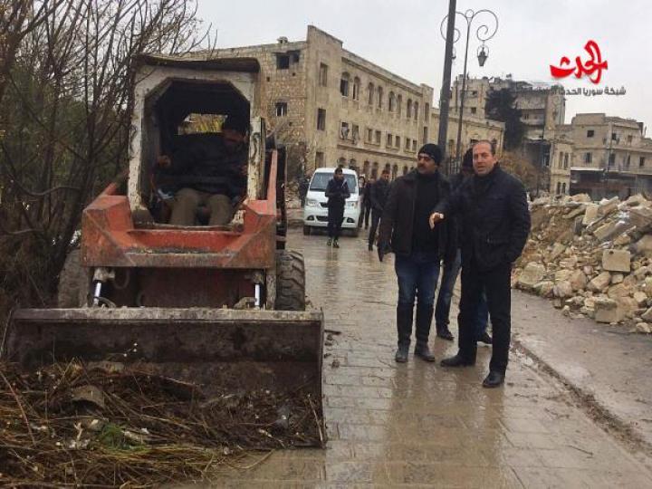 مسؤولي حلب إنجاز في العمل بوتيرة عالية