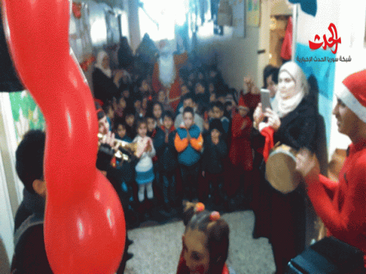      أطفال روضة طلائع البعث بحمص يحتفلون بعيد ميلاد السيد المسيح رسول المحبة والسلام 