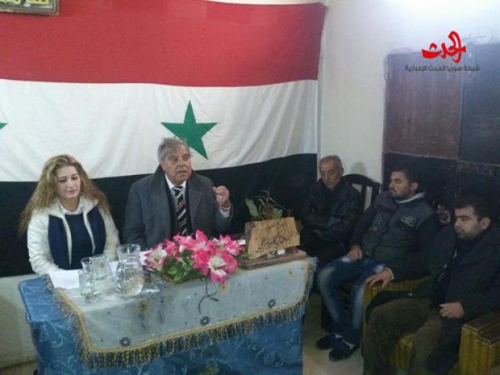 محاضرة العميد الركن رجب ديب في معهد خربة التين نورحول المرأة ونضالها 