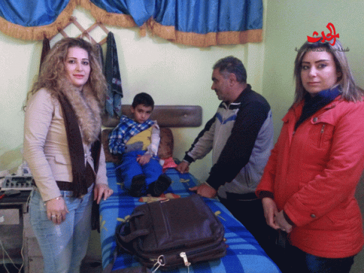            إدارة معهد خربة تين نور بحمص تقوم بزيارة للجرحى وتوزيع الهدايا الرمزية 