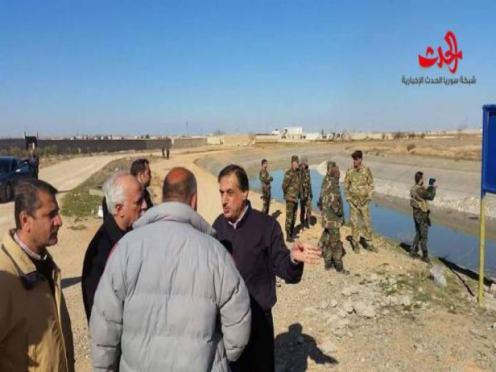 داعش يغرق القرى المحيطة بمحطة البابيري بريف حلب الشرقي  بمياه الفرات