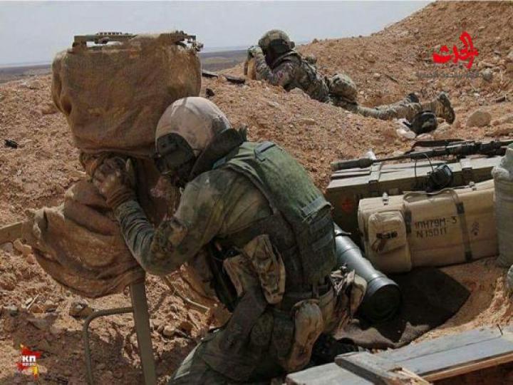 القوات الخاصة الروسية في الصحراء تدمر  السورية