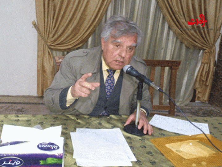 محاضرة للعميد الركن رجب ديب في رابطة المحاربين القدماء بحمص بمناسبة الذكرى الرابعة والخمسين لثورة آذار 