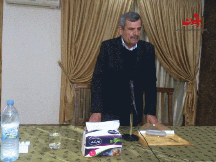 محاضرة للعميد الركن رجب ديب في رابطة المحاربين القدماء بحمص بمناسبة الذكرى الرابعة والخمسين لثورة آذار 