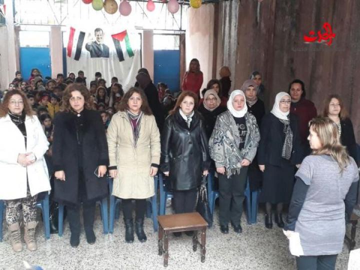                  الإحتفال بأعياد آذار في روضة طلائع البعث بحمص 