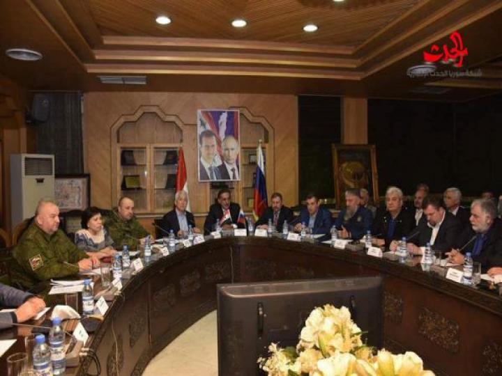 الوفد البرلماني الروسي الأوربي في زيارة الى حلب