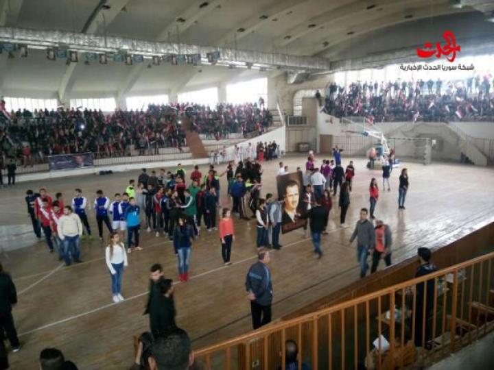 الإحتفال بعيد الطالب العربي السوري السابع والستين في جامعة البعث بحمص