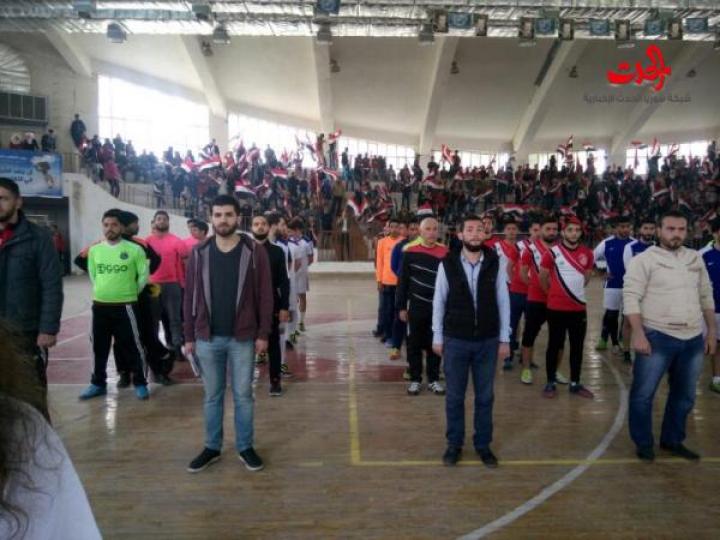 الإحتفال بعيد الطالب العربي السوري السابع والستين في جامعة البعث بحمص