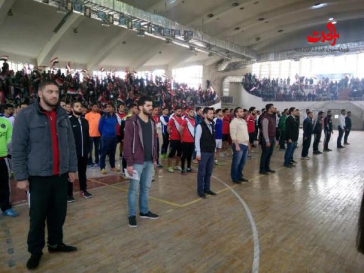 الإحتفال بعيد الطالب العربي السوري السابع والستين في جامعة البعث بحمص