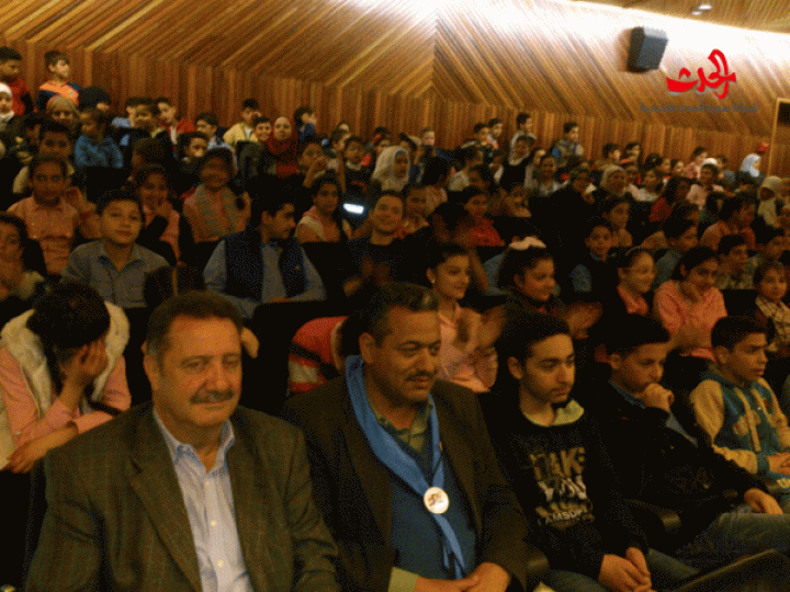 حفل غنائي لبراعم الطلائع في حمص بعنوان ساعة فرح بقيادة الأستاذة أجفان خليل 