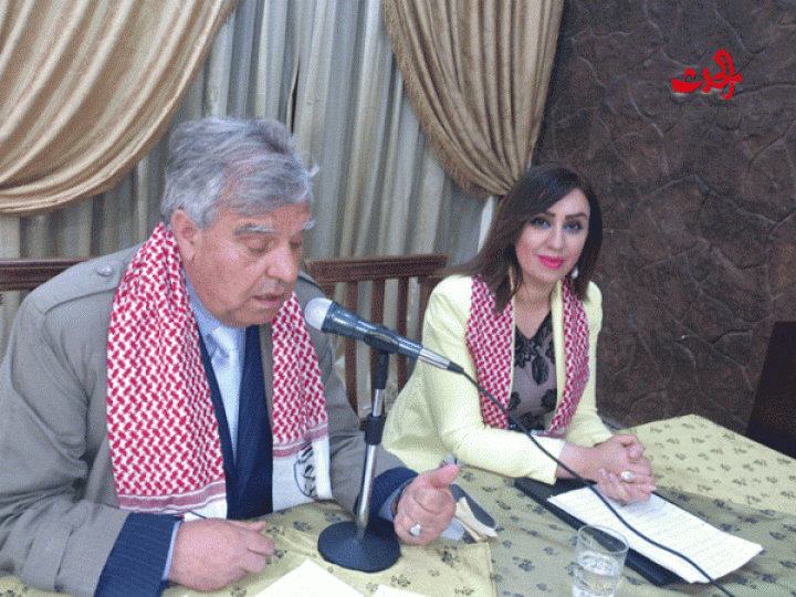 محاضرة للعميد الركن رجب ديب والباحثة جنان عبدالله في رابطة المحاربين القدماء بحمص بمناسبة عيد الجلاء 