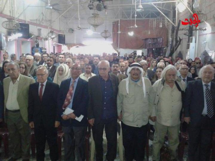 حفل تأبين للشاعر العربي الكبير أحمد دحبور في صالة اتحاد العمال بحمص 