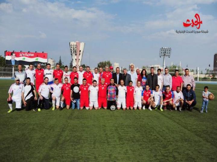 مباراة كرنفالية بكرة القدم بين الإعلاميين والجهاز المركزي للرقابة المالية//صور