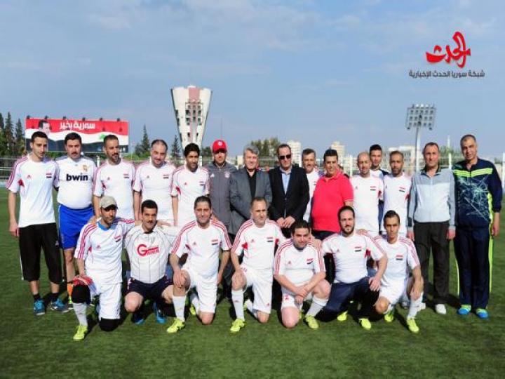 مباراة كرنفالية بكرة القدم بين الإعلاميين والجهاز المركزي للرقابة المالية//صور