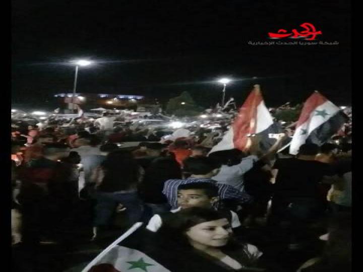 المنتخب السوري قد فعلها هكذا عبر السوريين  والشارع الحمصي عن فرحهتم