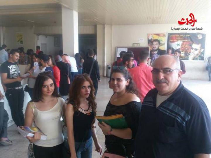 سورية الحدث بجولة ميدانية على مراكز تسجيل الطلبة على المفاضلة العامة في جامعة البعث  