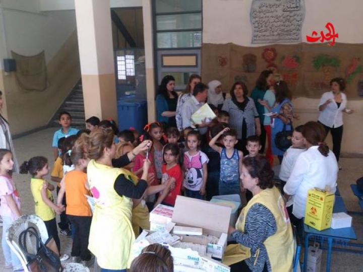                                   انتهاء حملة التلقيح ضد الحصبة في محافظة حمص 