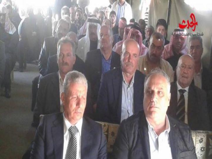 حفل تأبين للشهيد العميد مصطفى بدر إبراهيم في قرية برابو في حمص 