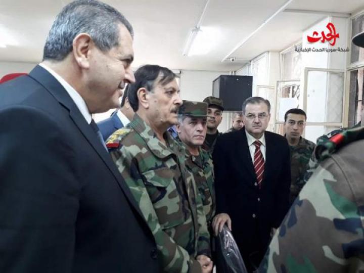 وزيرا الدفاع والتعليم العالي يتفقدان مركز التأجيل الدراسي الجديد لطلاب جامعة دمشق