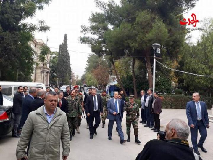 وزيرا الدفاع والتعليم العالي يتفقدان مركز التأجيل الدراسي الجديد لطلاب جامعة دمشق
