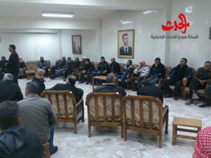 تسوية أوضاع 121 شخصا من أرياف حمص وذلك في إطار المصالحات المحلية