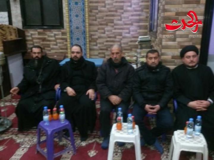 احتفالية خطابية في جامع زين العابدين بن علي في حمص بمناسبة انتصارات الجيش العربي السوري