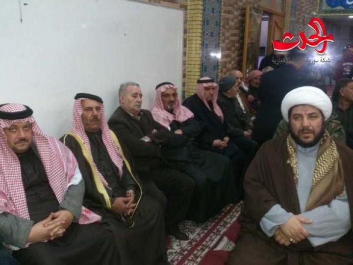 احتفالية خطابية في جامع زين العابدين بن علي في حمص بمناسبة انتصارات الجيش العربي السوري