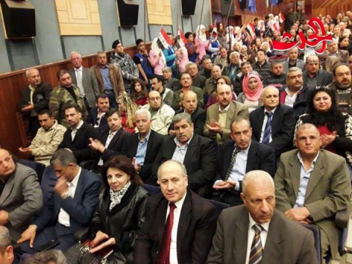                      جماهير حمص تحتفل بذكرى ثورة الثامن من آذار