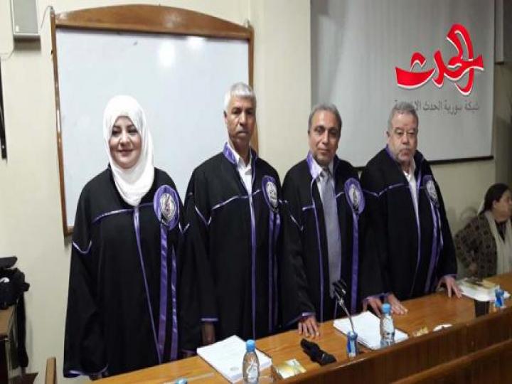  رسالة ماجستير في اللغة الإنكليزية  لعضو  الهيئة  الفنية  و التعليمية زهور عبد الهادي  في جامعة البعث 