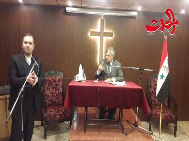 نحو مزيد من تعزيز الروابط الوطنية .. محاضرة للعميد الركن رجب ديب في مكتبة روبيرت كريستوفر سكاف في حمص  