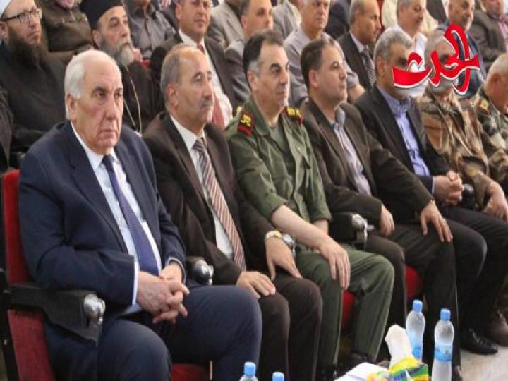 درعا : احتفال بمناسبة الذكرى الثانية و السبعين لجلاء المستعمر الفرنسي لجلاء المستعمر الفرنسي عن الوطن الغالي سورية