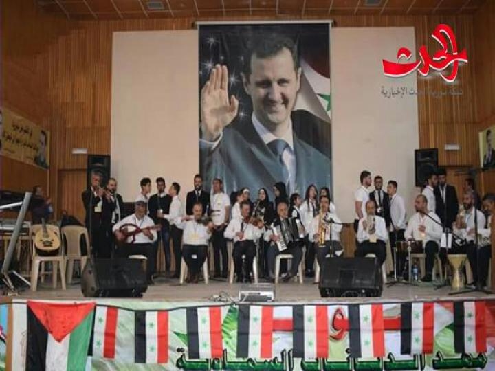 درعا : احتفال بمناسبة الذكرى الثانية و السبعين لجلاء المستعمر الفرنسي لجلاء المستعمر الفرنسي عن الوطن الغالي سورية