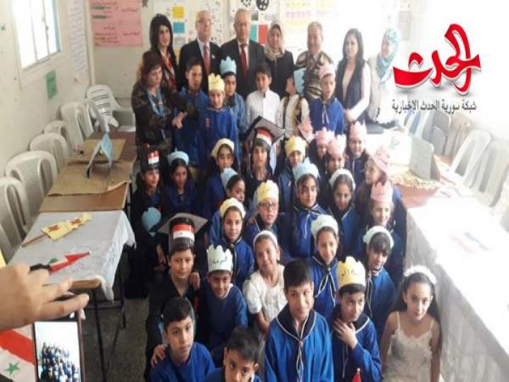            مشروع منهج صحي في مدرسة الإستقلال في حمص عن مضار التدخين  
