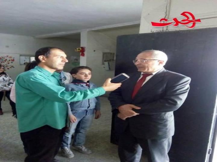            مشروع منهج صحي في مدرسة الإستقلال في حمص عن مضار التدخين  