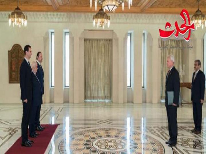 الرئيس الأسد يتقبل أوراق اعتماد راشد كمال سفيرا لباكستان لدى سورية