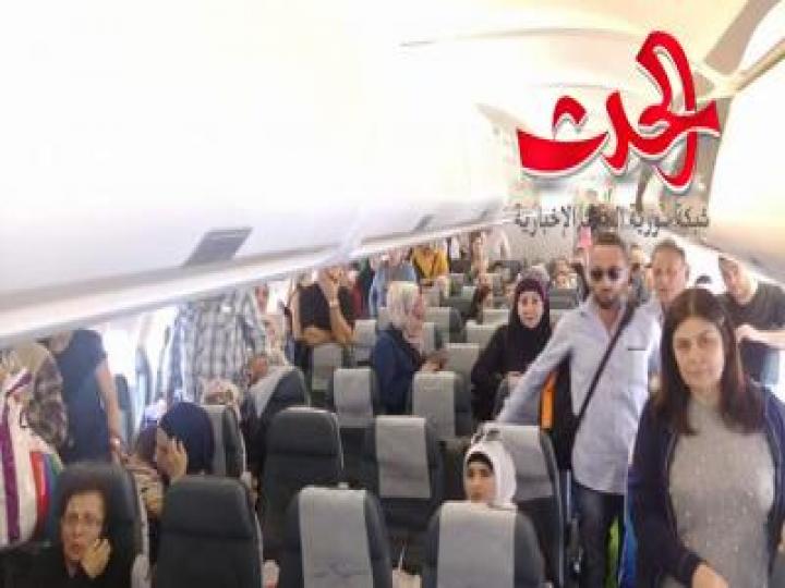 اللاذقية ; وصول اولى رحلات السورية للطيران قادمة من الشارقة الى مطار الباسل الدولي