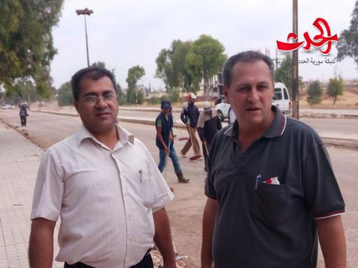 تأهيل وتسوية طريق درعا اليادودة الرئيسي لعودته للعمل