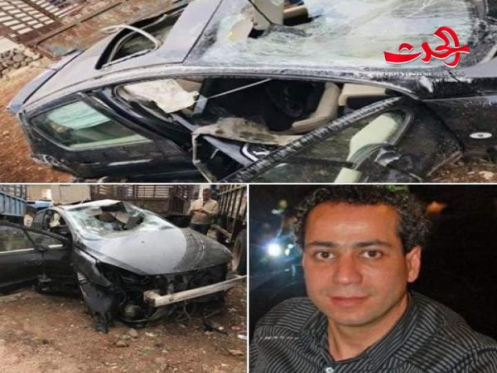 الفنان مهند قطيش ينجو بعناية الإلهية من حادث سير مروع