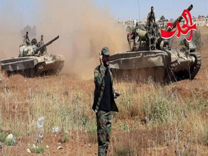 الجيش يدمر تحصينات للإرهابيين بريفي إدلب وحماة