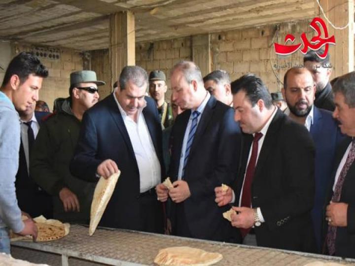 الوزيران غانم والنداف يجولان في دير الزور